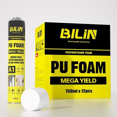 Pulvérisation de mousse en PU expandable sans solvant, séchée rapidement pour l'étanchéité et le collage