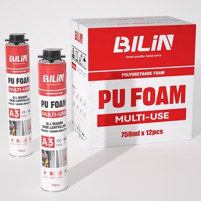 750 ml 500 ml mousse polyvalente PU imperméable à la pluie mousse expansrice ignifuge