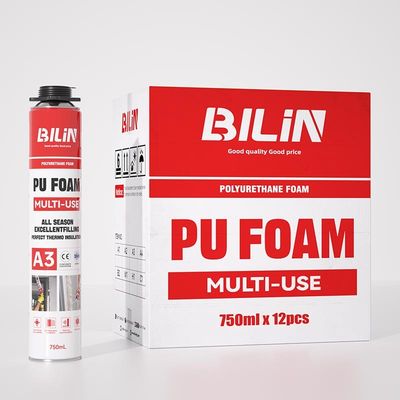 Mousse en PU imperméable à l'eau polyvalente et isolante acoustique légère Mousse pulvérisée