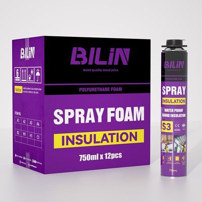 750 ml Pulvérisation de mousse PU retardateur de flamme Polyuréthane élargissant mousse légère