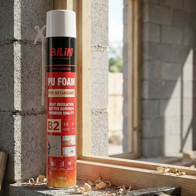 Mousse PU ignifuge pour isolation de cadres de portes et fenêtres, scellant coupe-feu 750 ml pour bâtiments commerciaux