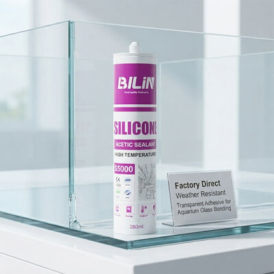 Qualité Mastic Silicone acide Direct d'usine, adhésif Transparent résistant aux intempéries pour le collage du verre d'aquarium usine